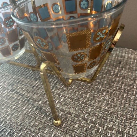 RARE MCM Culver Carnival Barware Glass Appetizer Garnish Set with Caddy - Picture 2 of 7